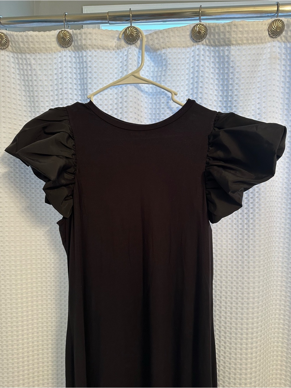 Express Black Puff-Sleeve Short-Sleeve Tee Dress